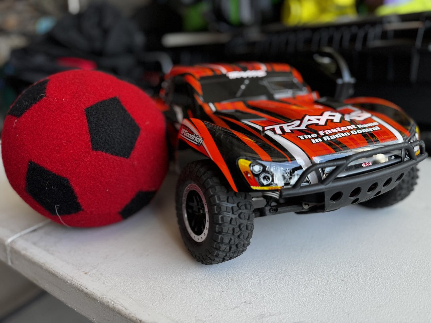 An RC car up close at a Next Level Gaming RC party in the DMV